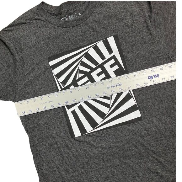 NEFF T-Shirt Men’s L Grey Logo Spellout Cotton Short Sleeve Trippy Charcoal - Picture 4 of 7